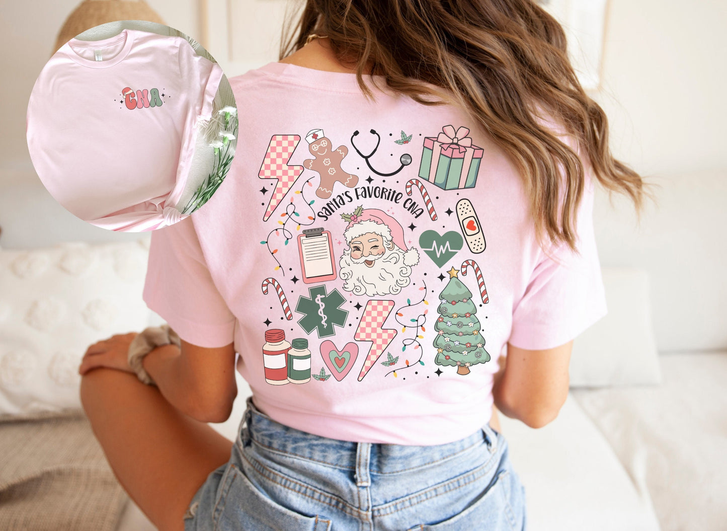 Santa's Christmas CNA Nurse T-Shirt