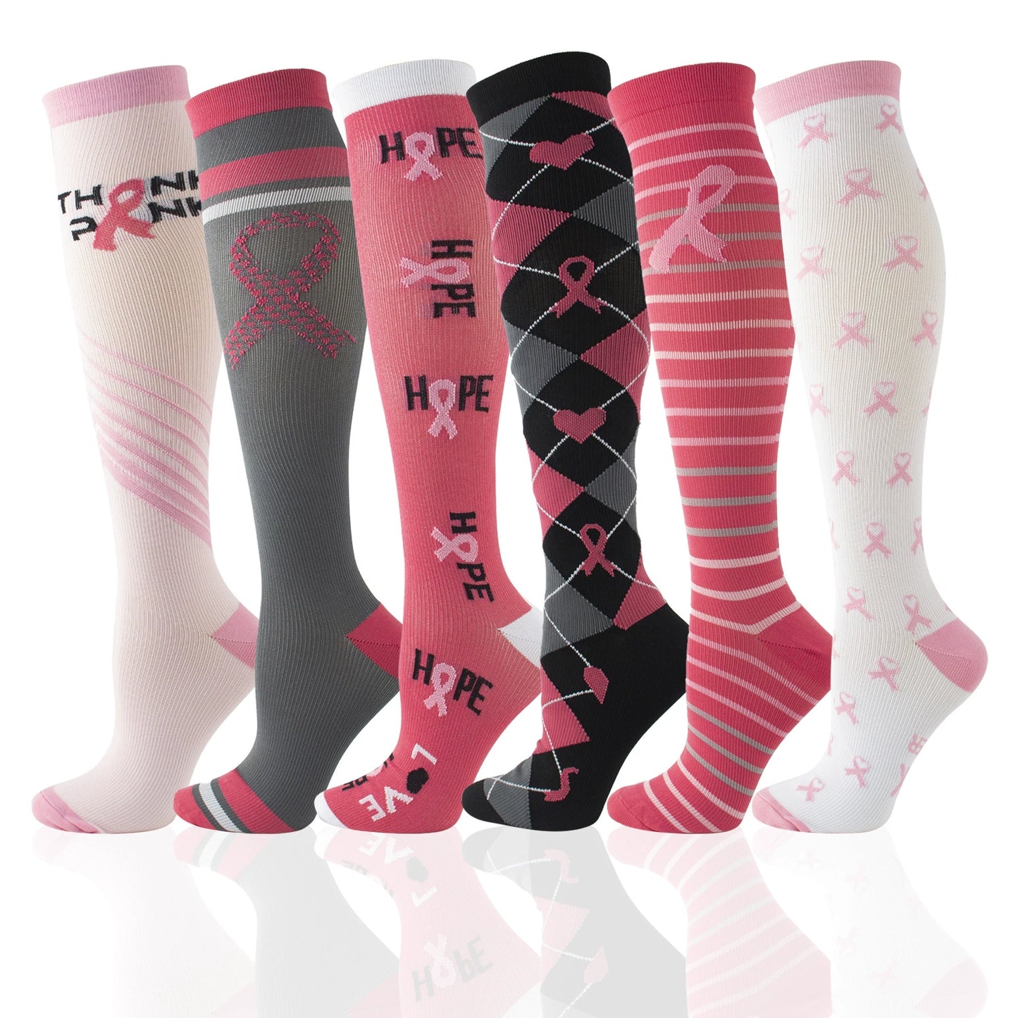 6 Pairs Of Compression Socks for Nurses