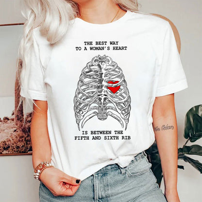 The Best Way To A Woman's Heart Is Between The Fifth And Sixth Rib Nurse T-Shirt