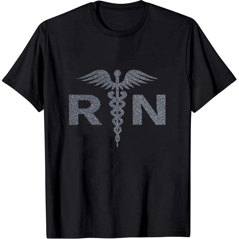 Glitter RN Nurse T-Shirt