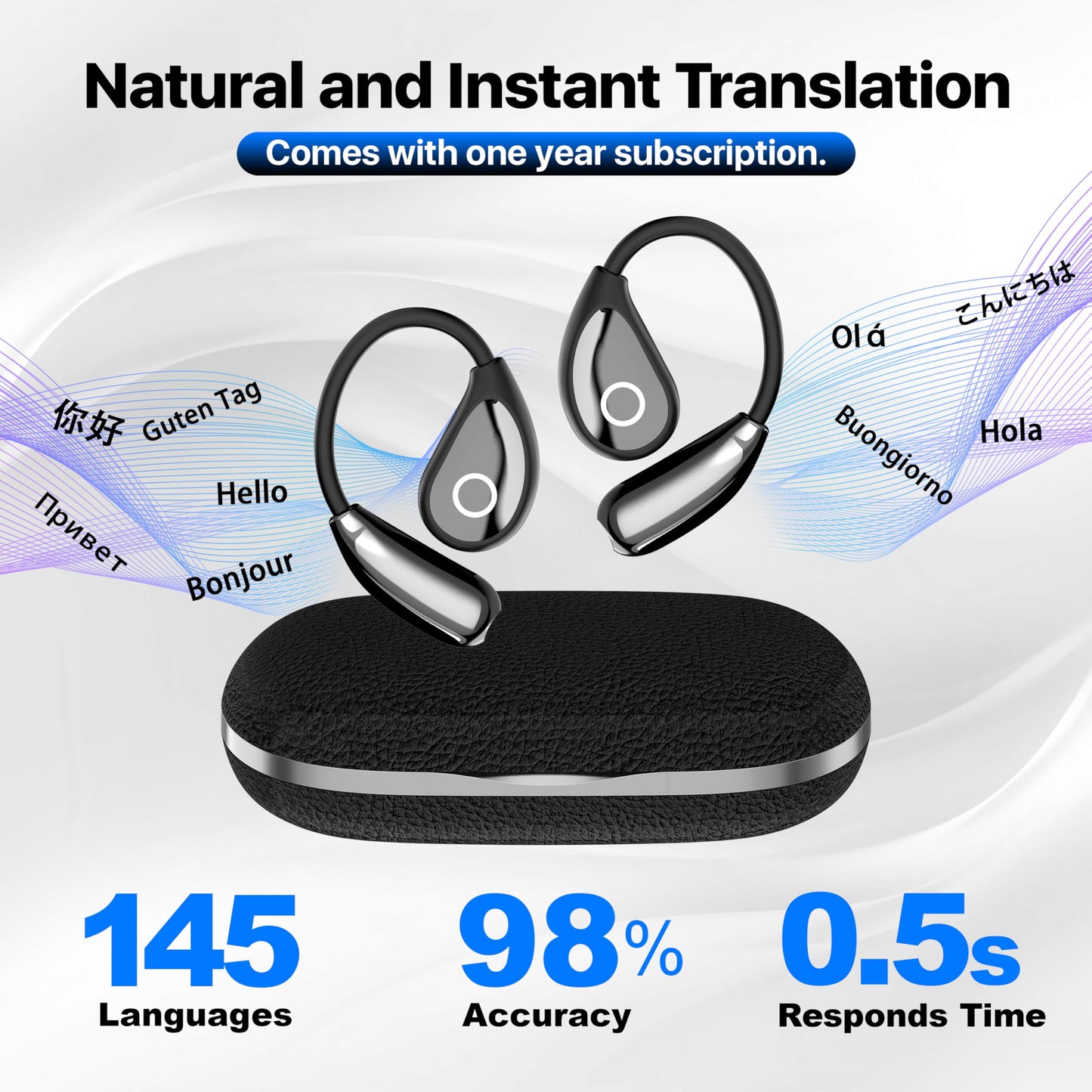 Nurseess™ AI Language Translator Earbuds