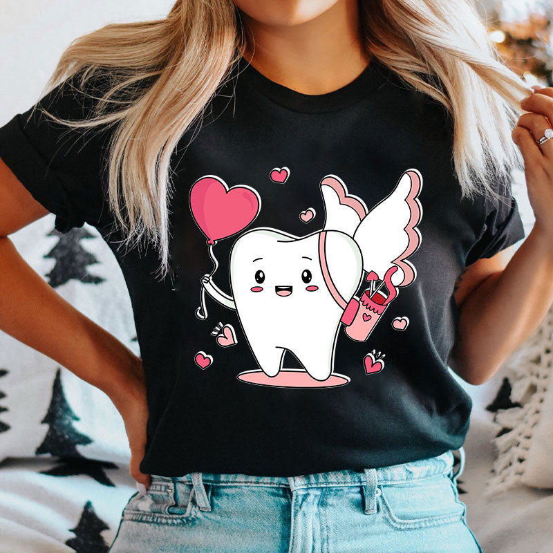 Cute Teeth Cupid Dentist Nurse T-Shirt