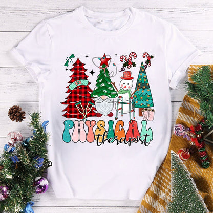 Physical Therapist Christmas Vibes Nurse T-Shirt