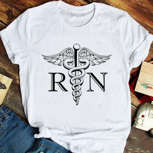 RN Registered Nurse Snake Staff Nurse T-Shirt