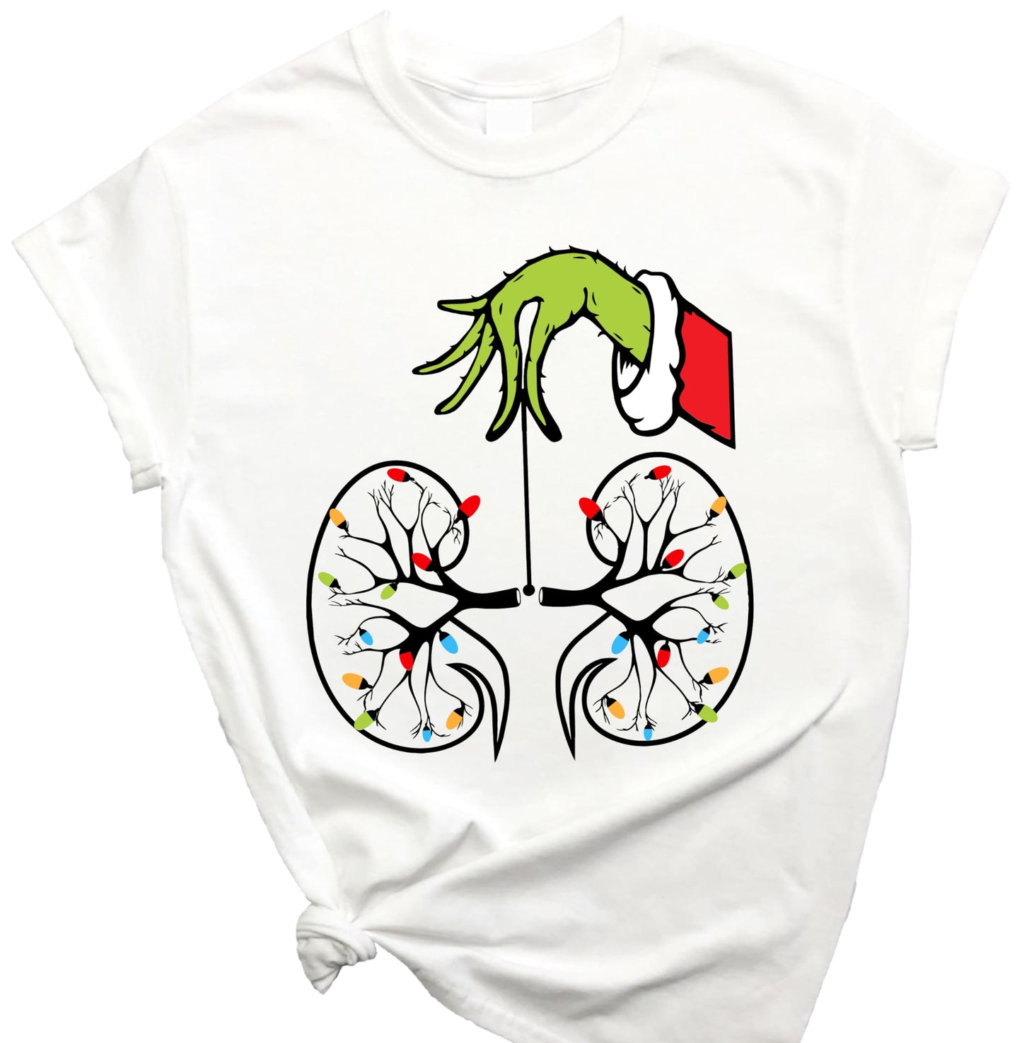 Kidney With Lights Christmas Nurse T-Shirt