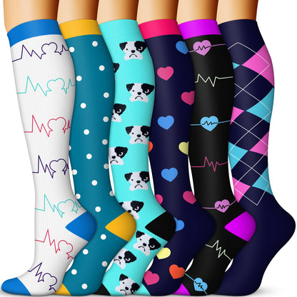 6 Pairs Of Compression Socks for Nurses
