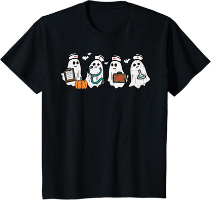 Ghost Nurses Halloween Crew Nurse T-Shirt