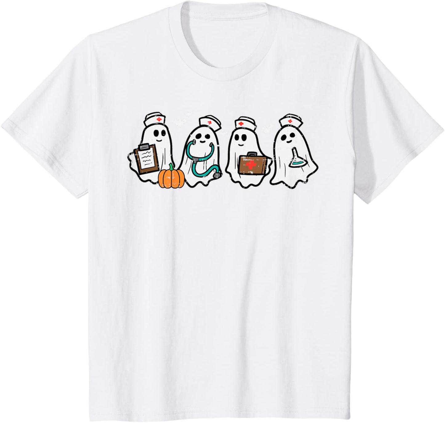 Ghost Nurses Halloween Crew Nurse T-Shirt