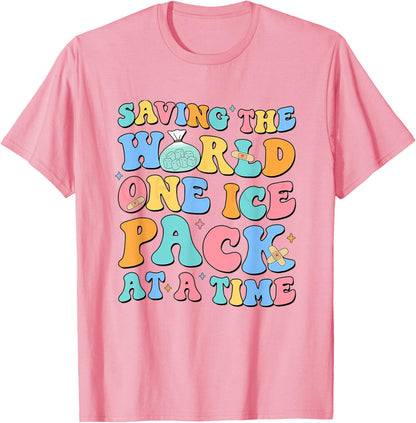 Saving The World One Ice Pack At Time Nurse T-Shirt