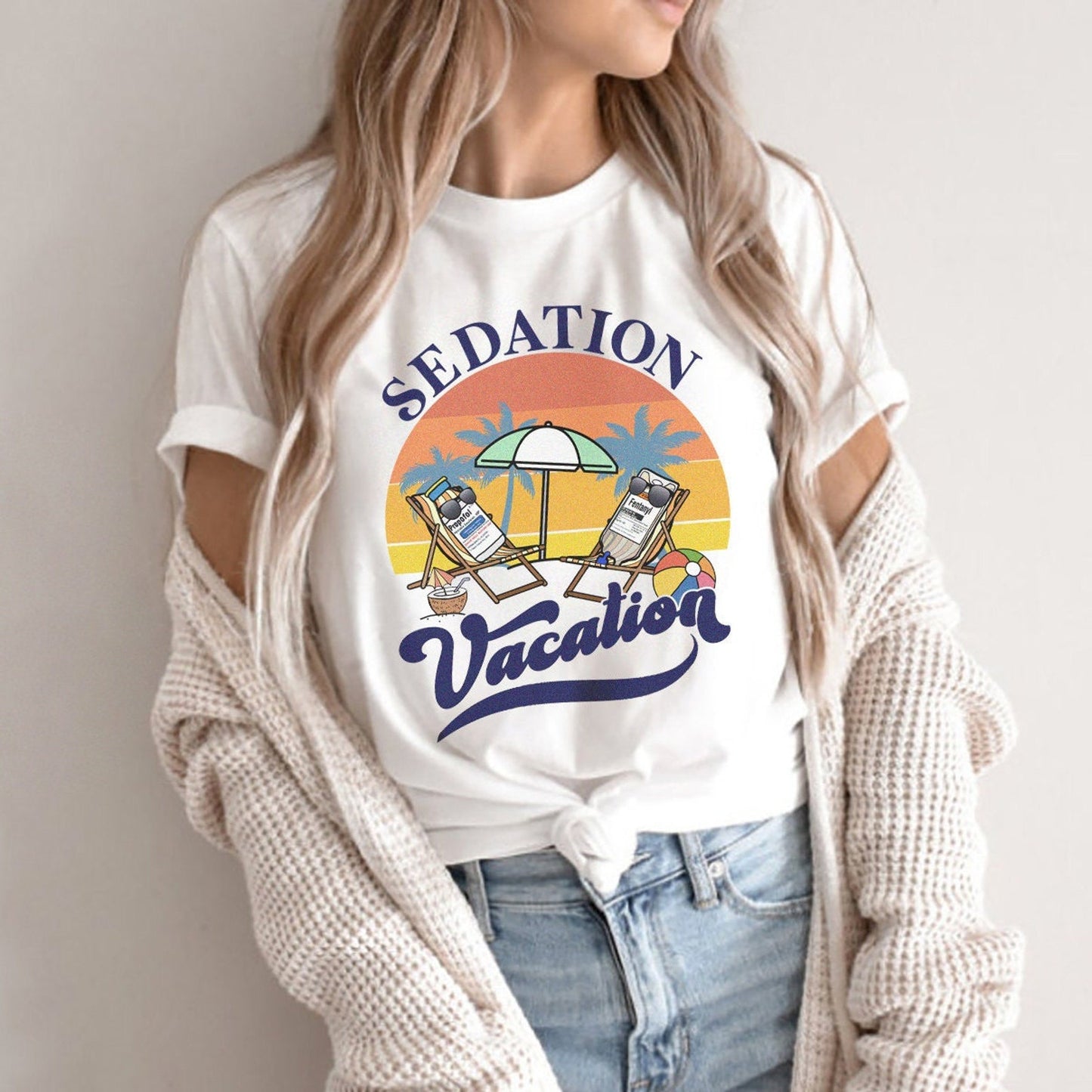 Sedation Vacation Summer Nurse T-Shirt