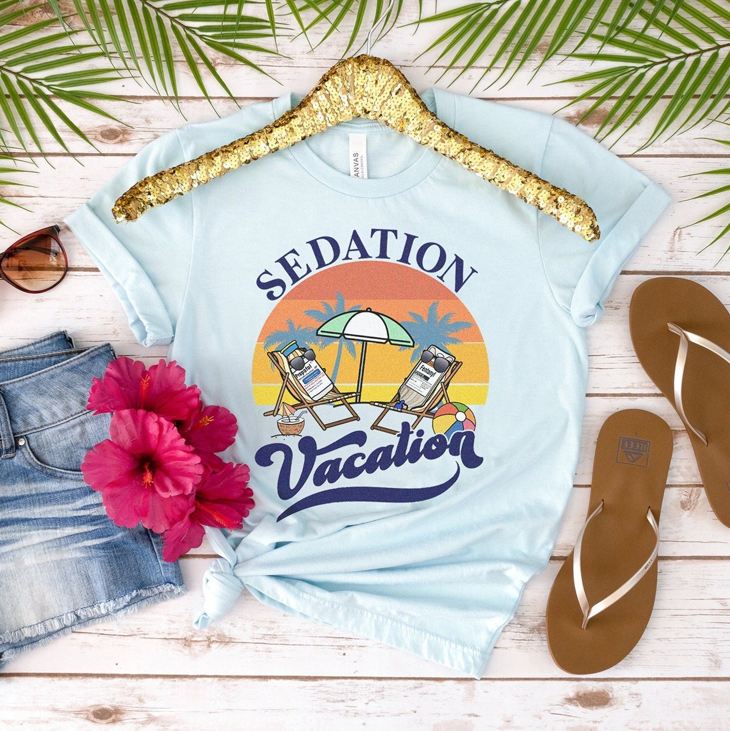 Sedation Vacation Summer Nurse T-Shirt