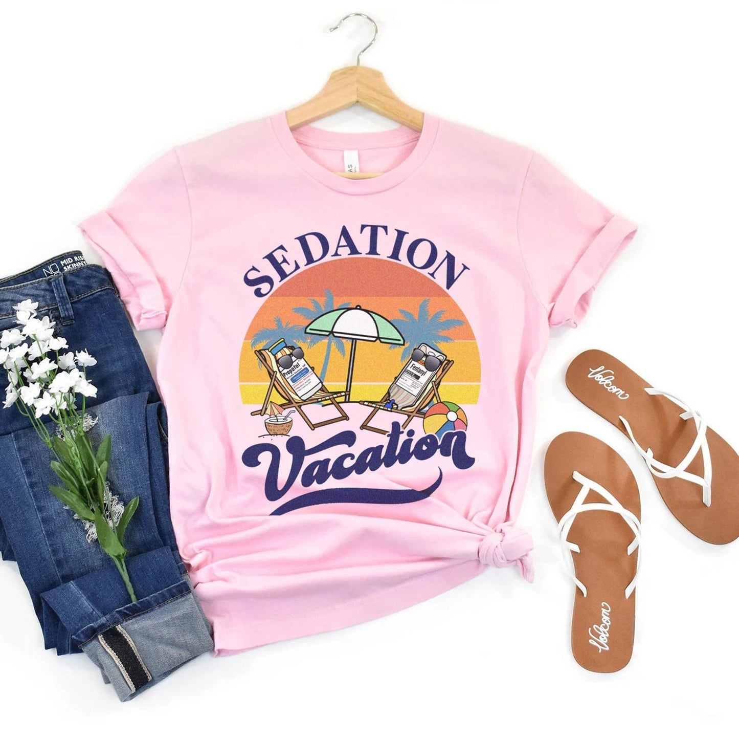 Sedation Vacation Summer Nurse T-Shirt