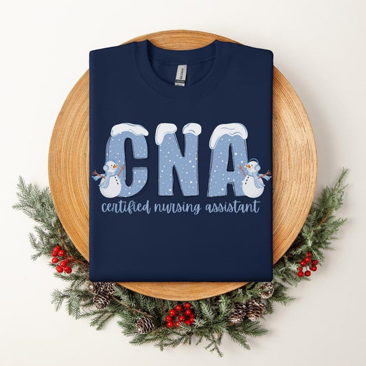 Certified Nursing Assistant Christmas Snowman Nurse T-Shirt