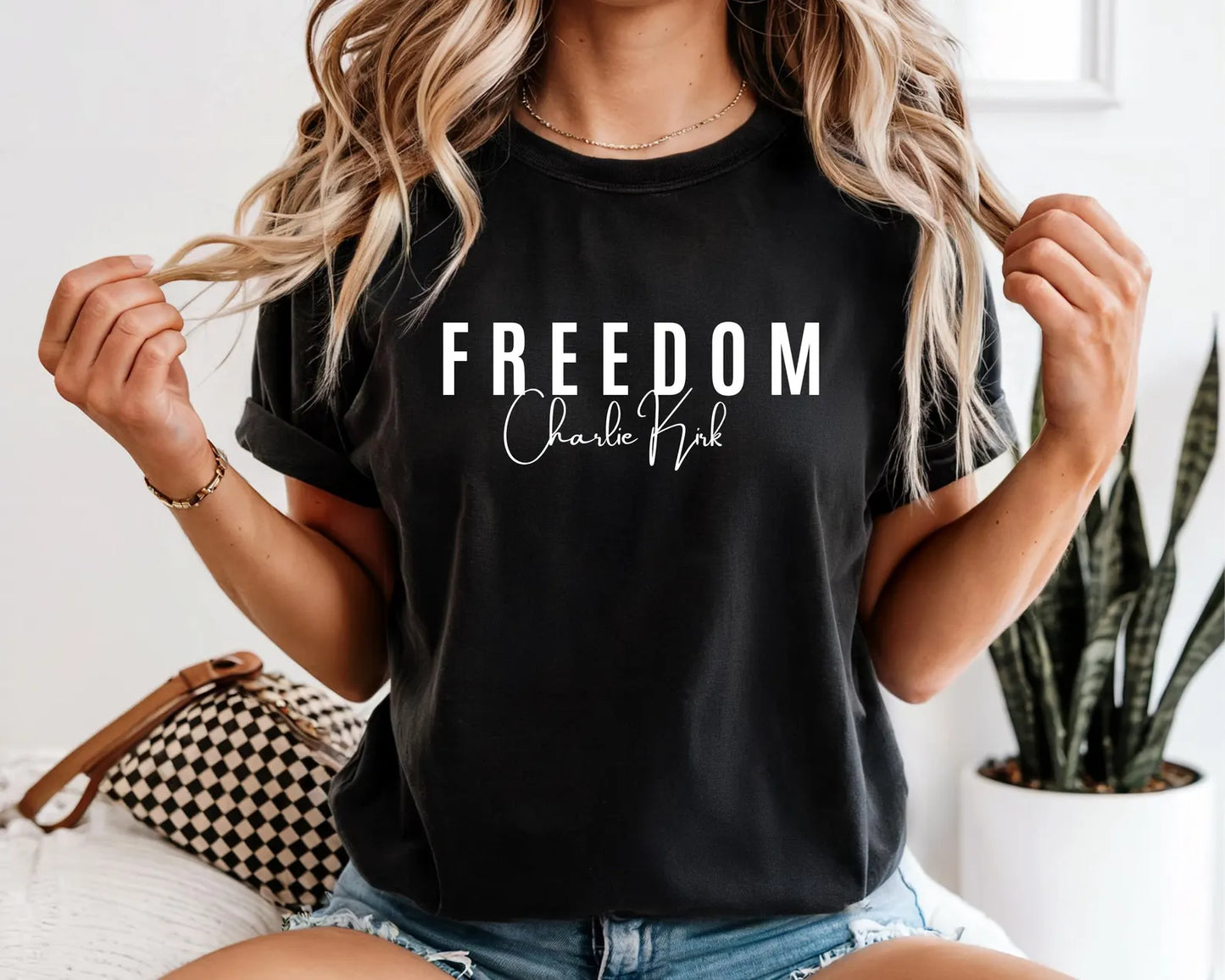 Charlie Kirk Freedom With Signature Shirt