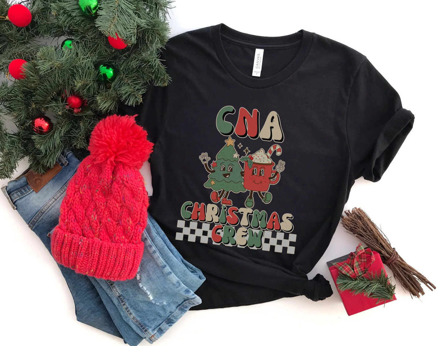 Christmas Crew CNA Nurse T-Shirt