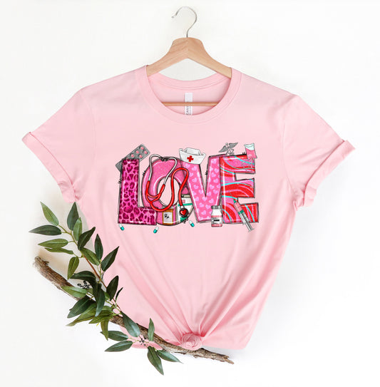 Love Valentine's Day Nurse T-Shirt