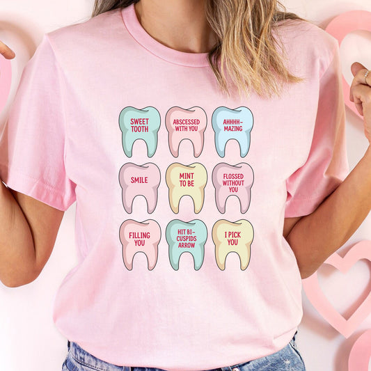 Valentine's Day Dental Tooth Dental Nurse T-Shirt