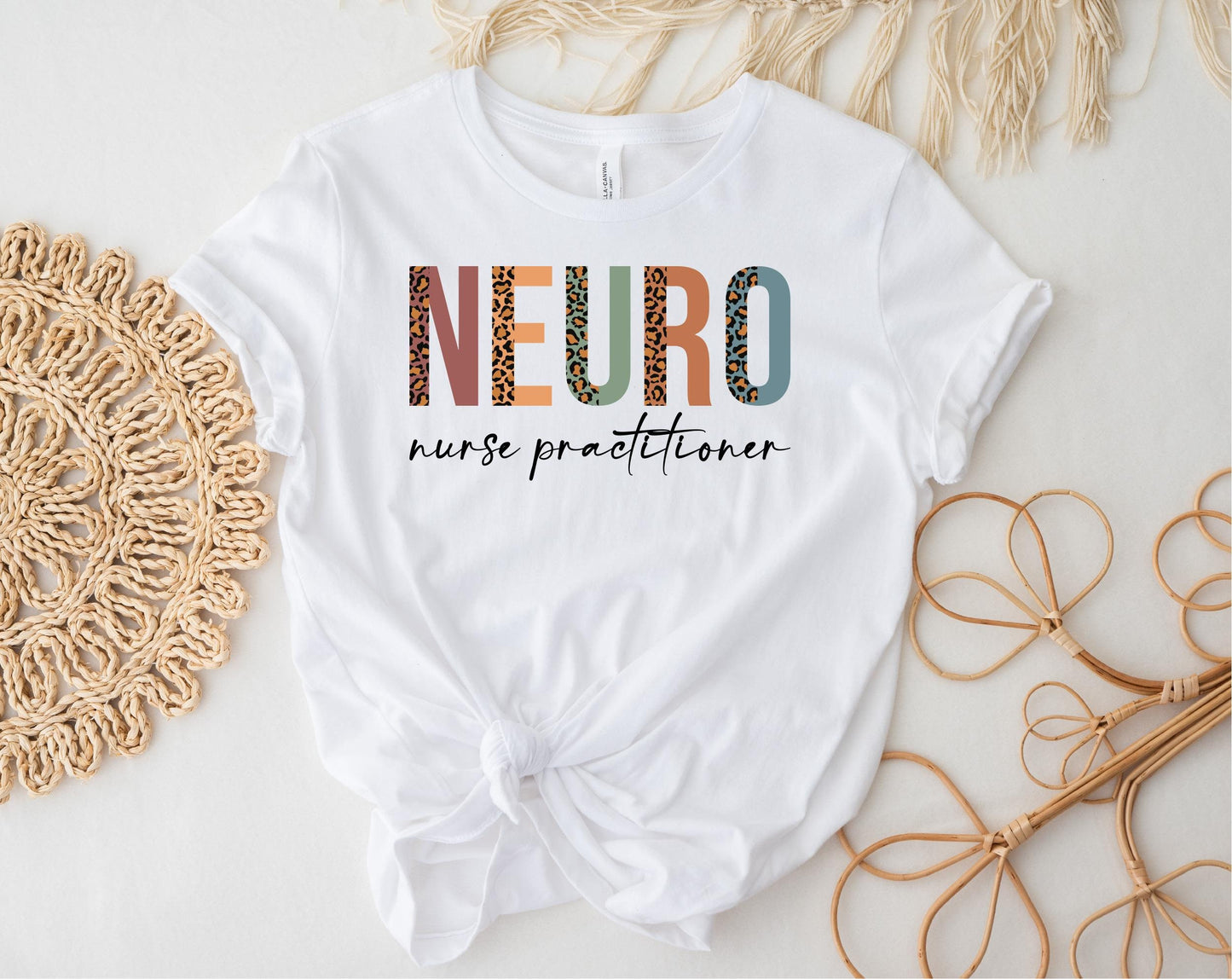 Neuro Nurse Practitioner Leopard Nurse T-Shirt