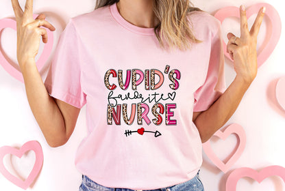 Valentine's Day Cupid's Favorite Nurse T-Shirt