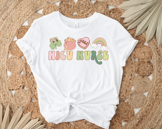 Saint Patrick's Day NICU Nurse T-Shirt