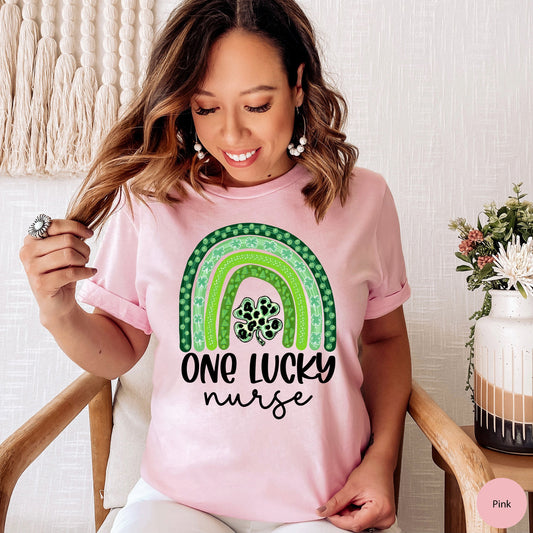 One Lucky Nurse St Patrick's Day Nurse T-Shirt