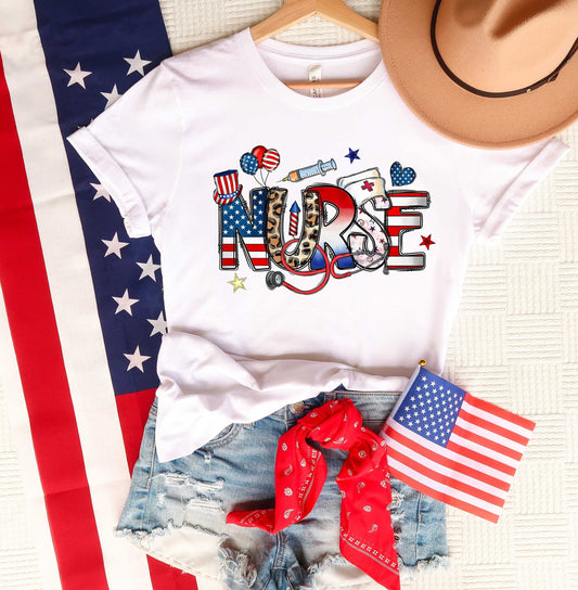 4th of July Freedom Nurse T-Shirt