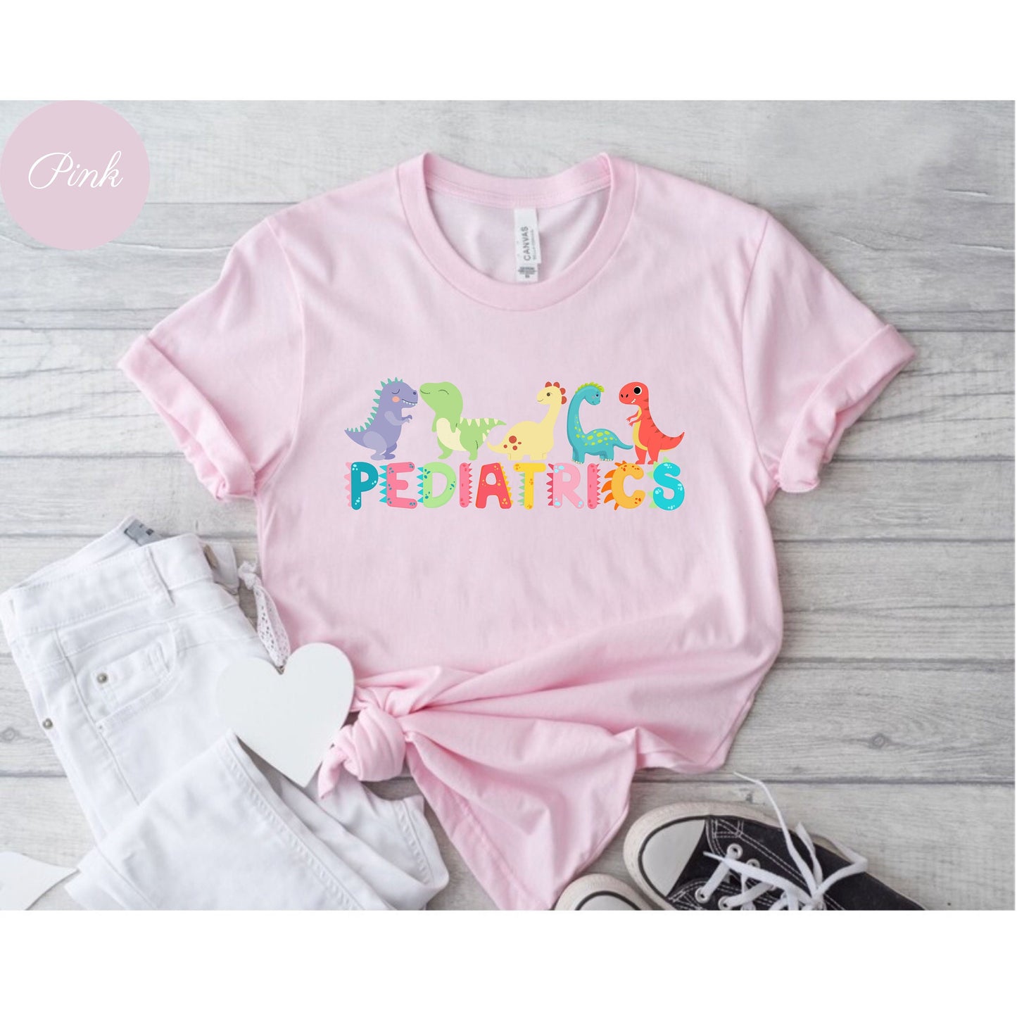 Pediatrics Dinosaurs Nurse T-Shirt