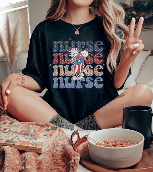 4th of July Funny Nurse T-Shirt