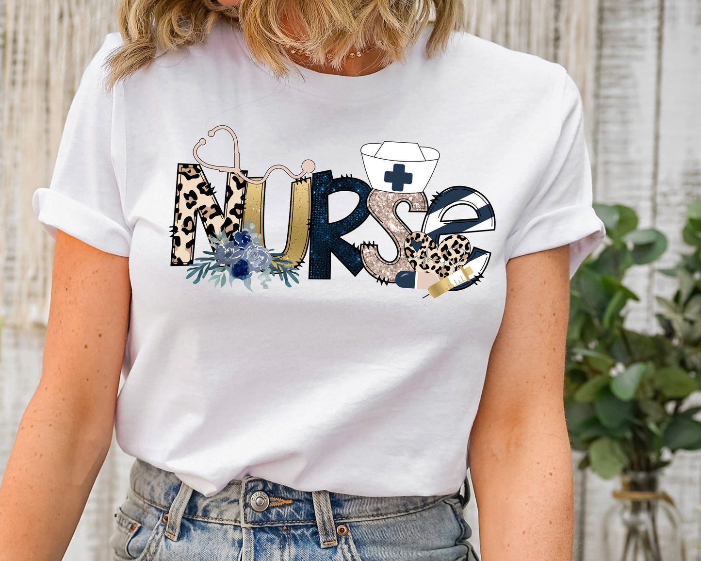 Wild Flowers Nurse T-Shirt