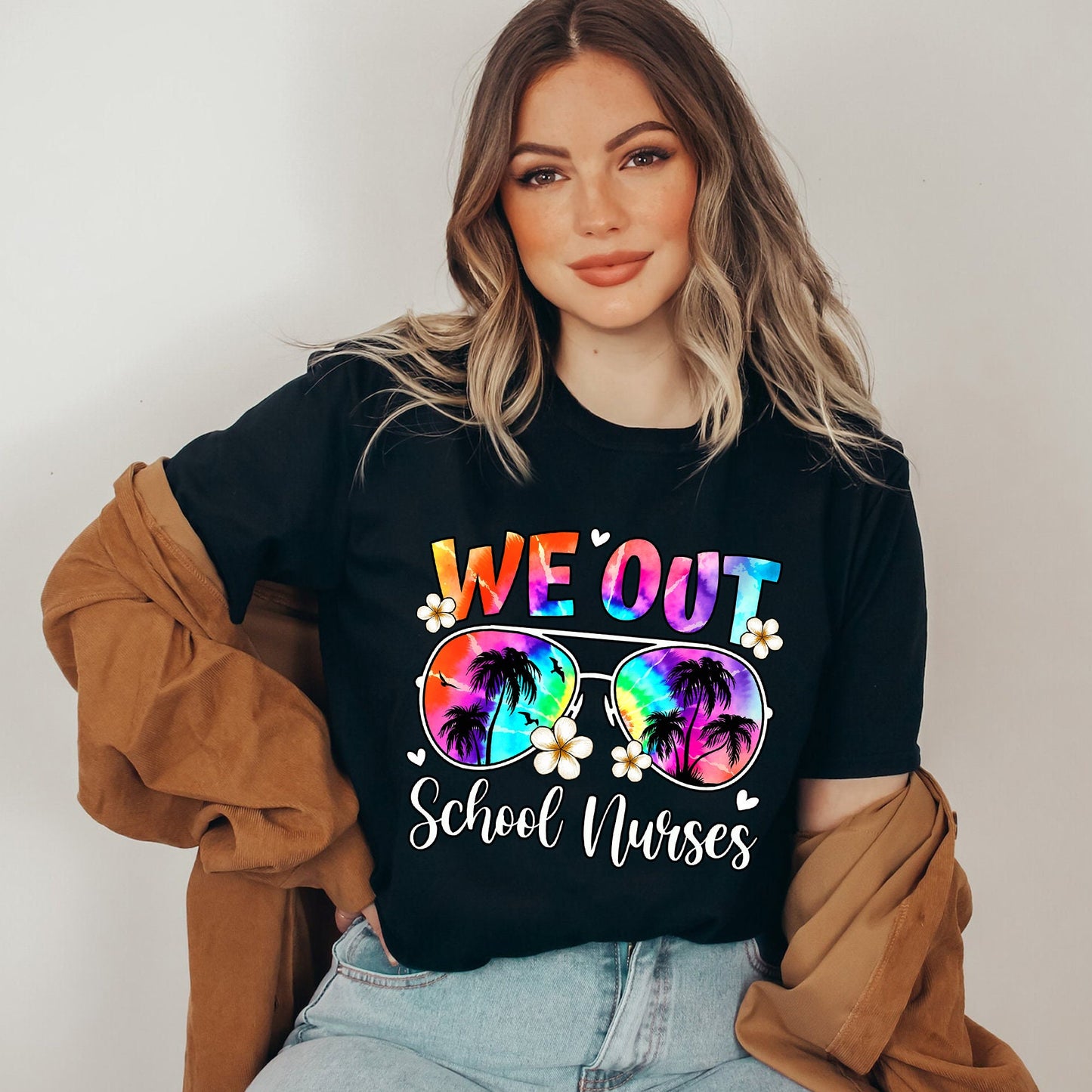 We Out School Nurses Summer Nurse T-Shirt