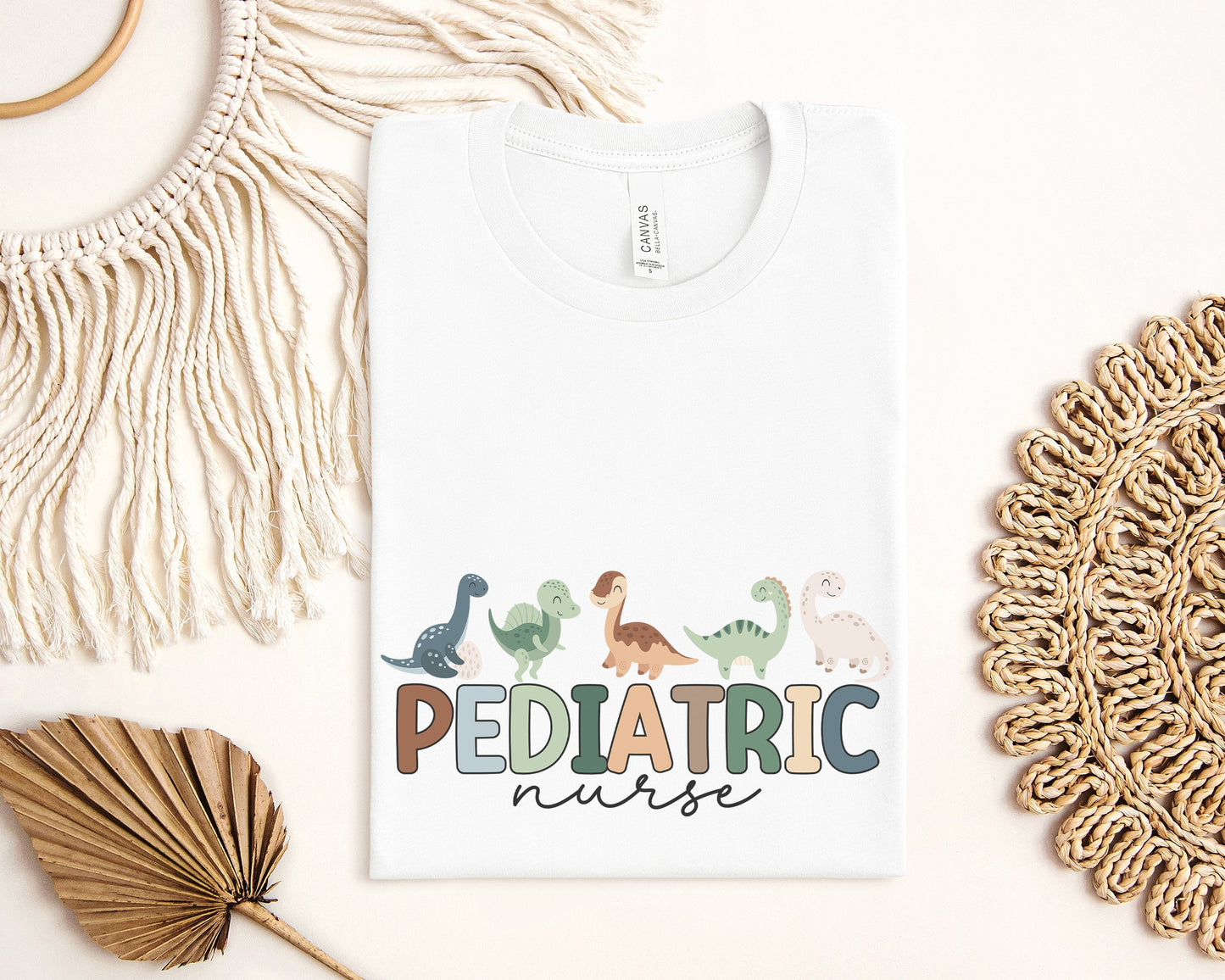 Cute Dinosaurs Pediatrics Nurse T-Shirt