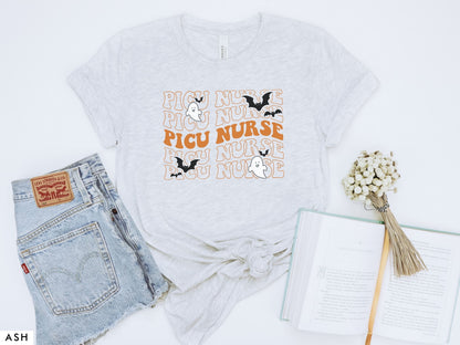 PICU Nurse Halloween Nurse T-Shirt