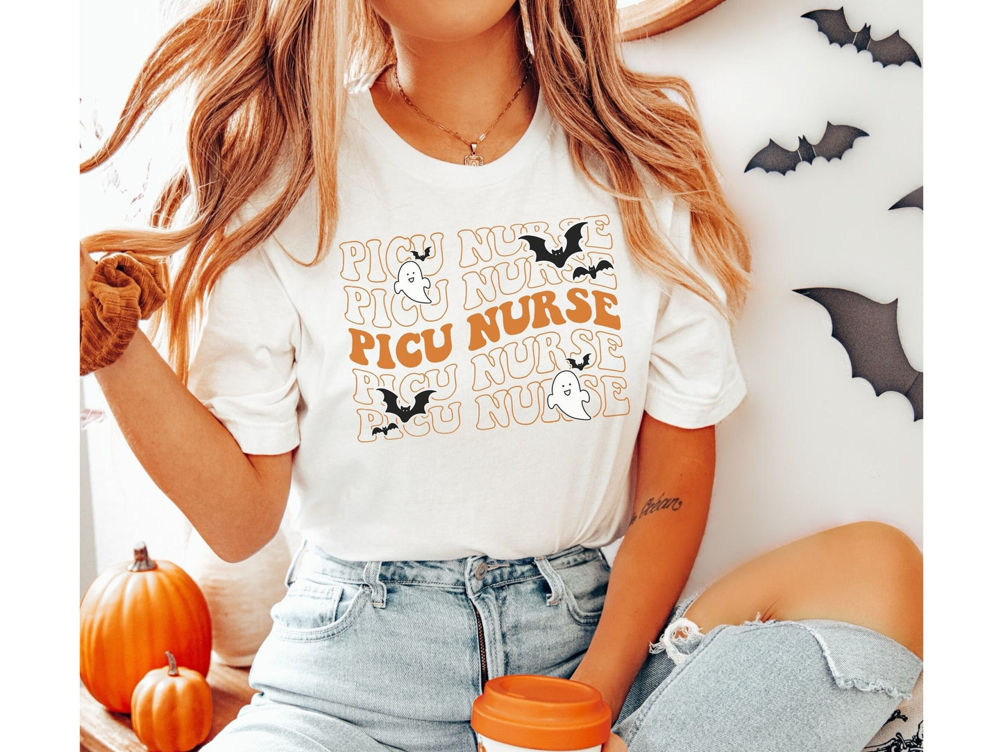 PICU Nurse Halloween Nurse T-Shirt