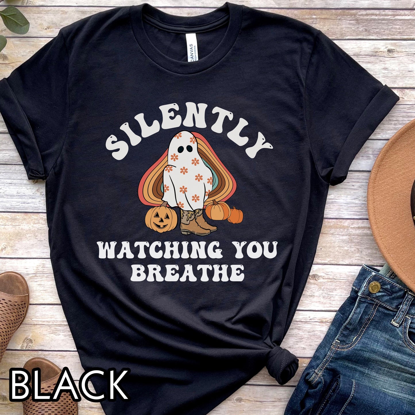 Silently Whatching You Breathe Halloween Nurse T-Shirt