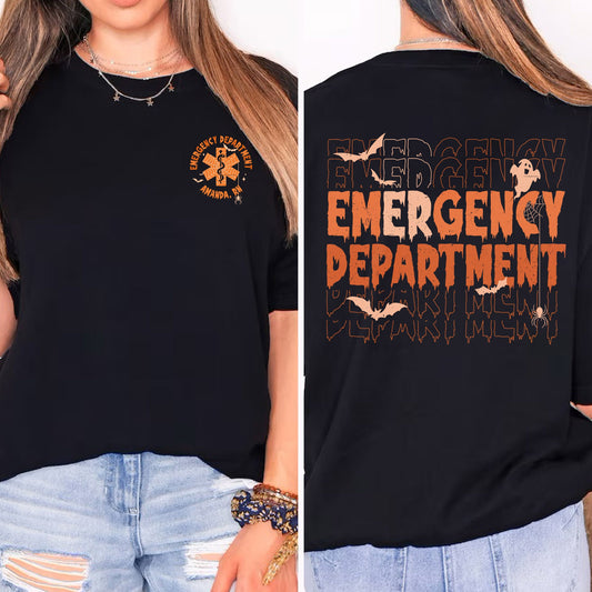 Emergency Department Halloween Nurse T-Shirt