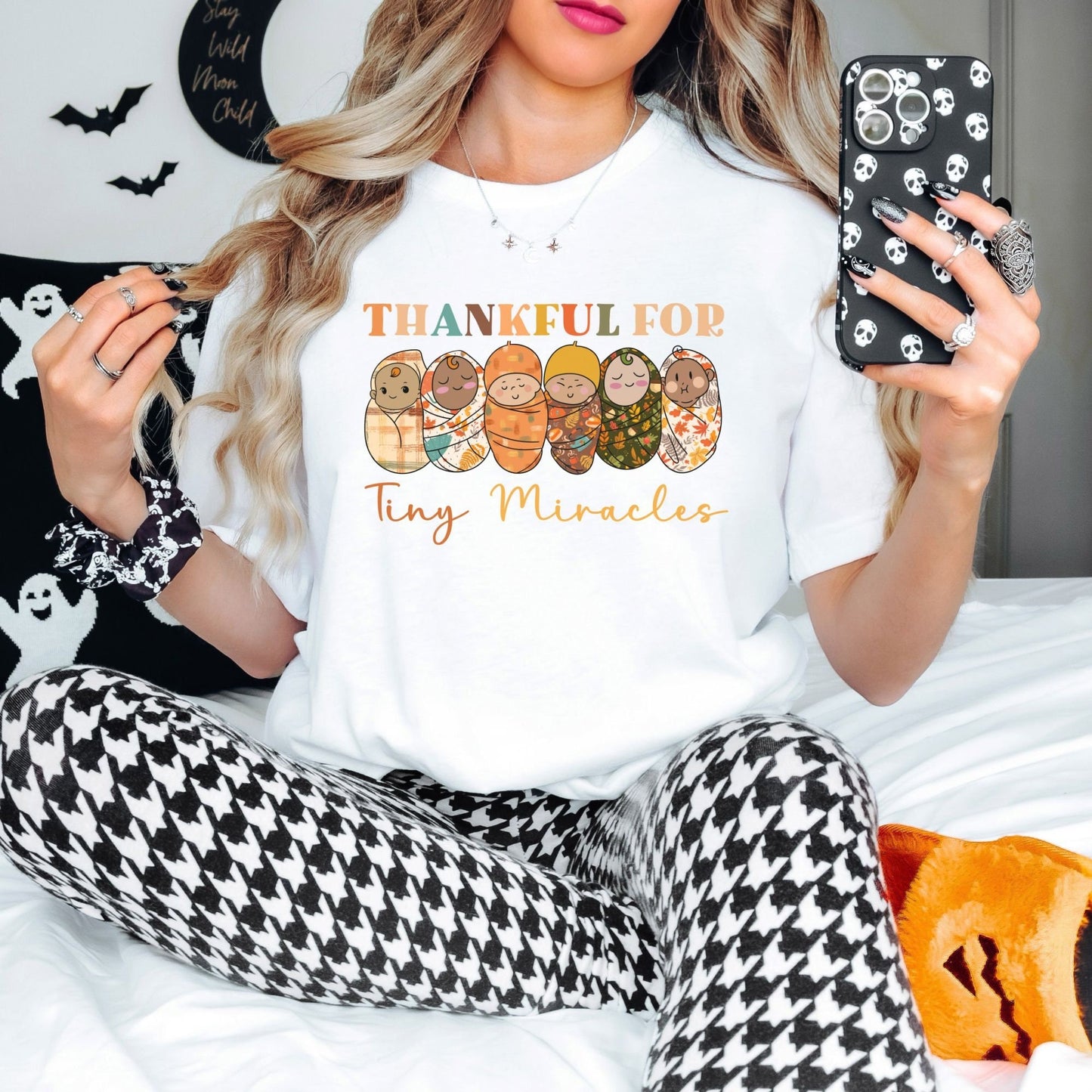 Thankful For Tiny Miracles Thanksgiving Nurse T-Shirt