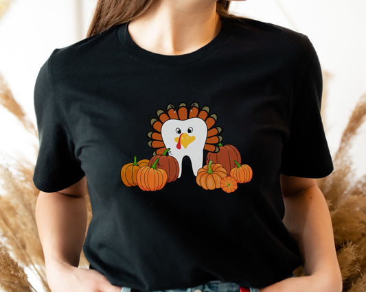 Dental Thanksgiving Pumpkin Nurse T-Shirt