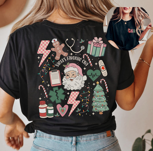 Santa's  Christmas CNA Nurse T-Shirt