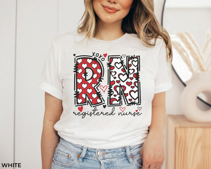 Valentine's Day RN Nurse T-Shirt