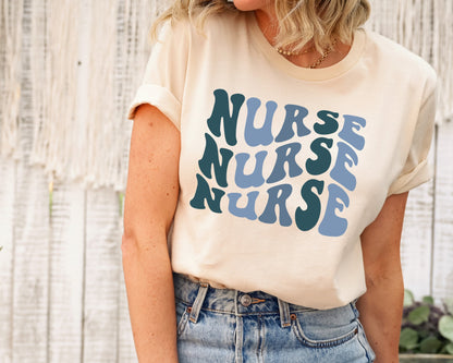 Groovy Blue Nurse T-Shirt