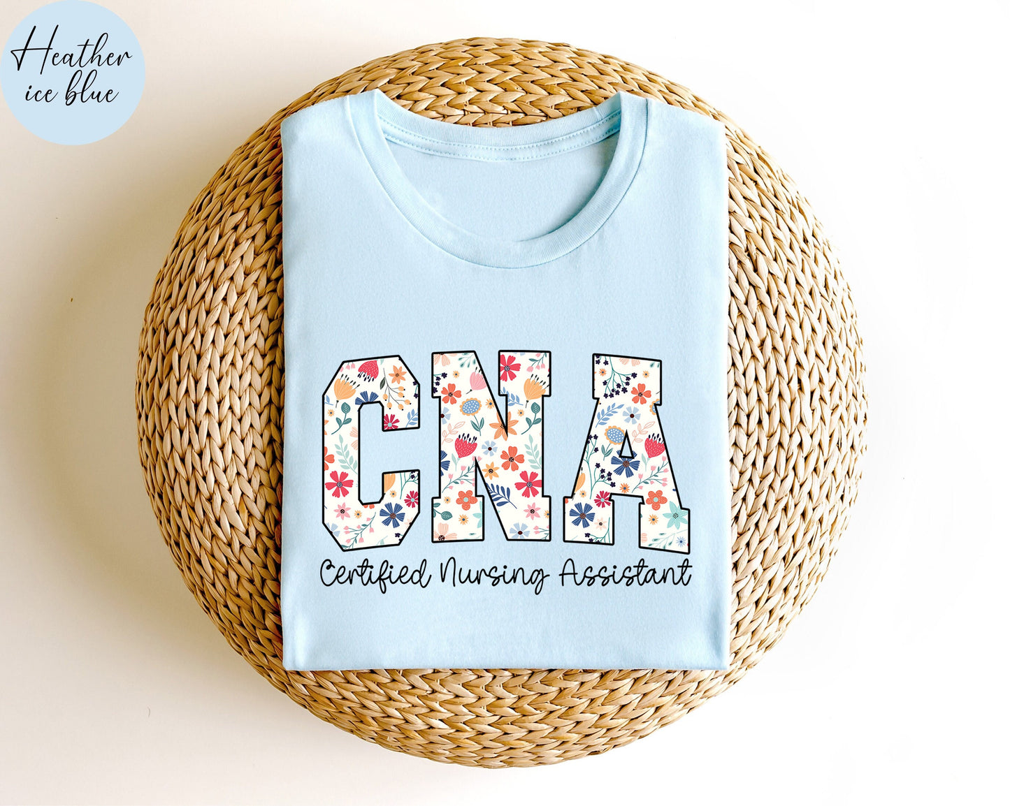 Floral CNA Nurse T-Shirt