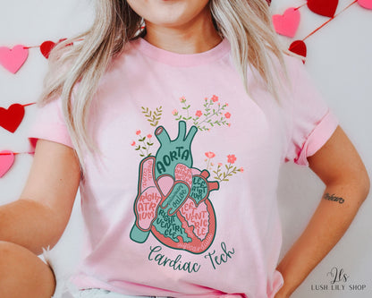 Cardiac Tech Anatomical Heart Nurse T-Shirt