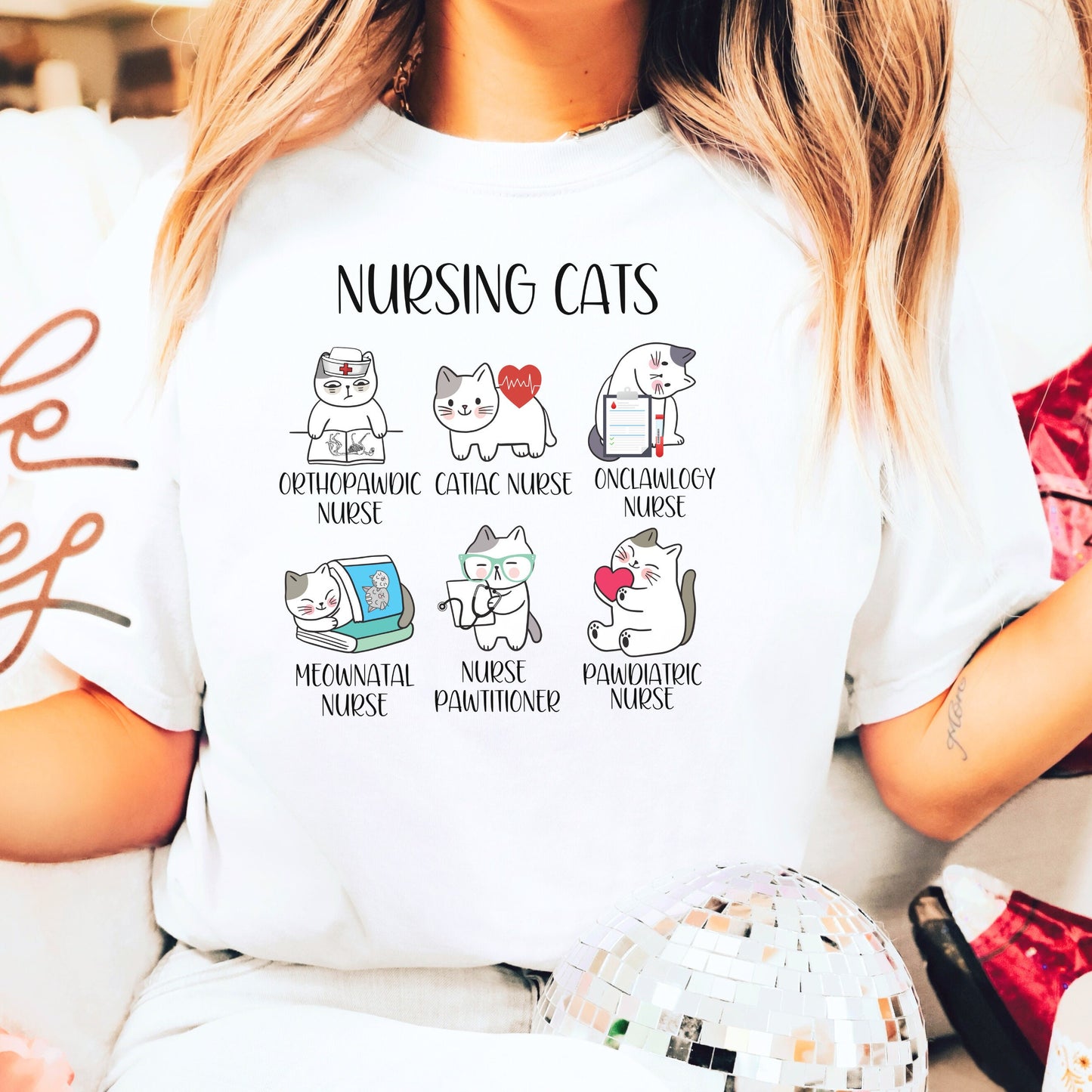 Nurse Types Cat Puns Nurse T-Shirt