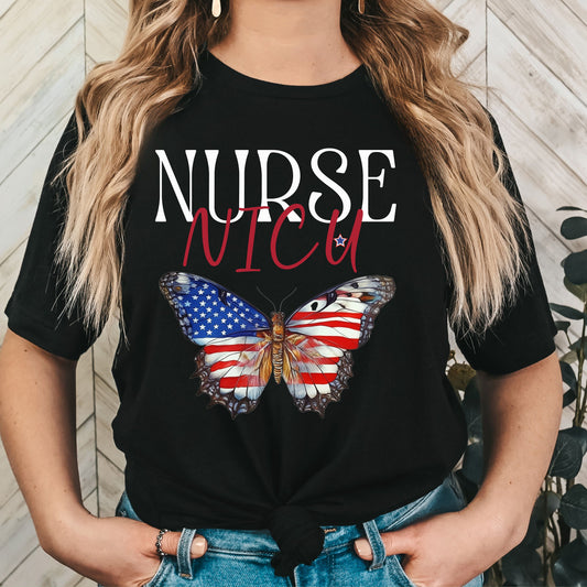 4th of July NICU Nurse T-Shirt