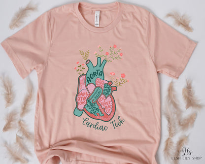 Cardiac Tech Anatomical Heart Nurse T-Shirt