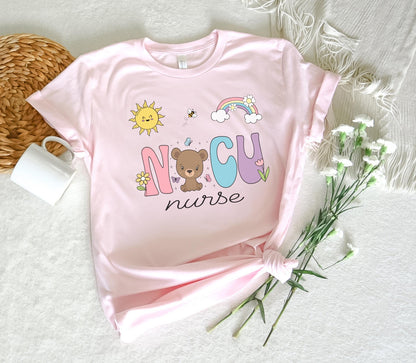 Summer Bear NICU Nurse T-Shirt