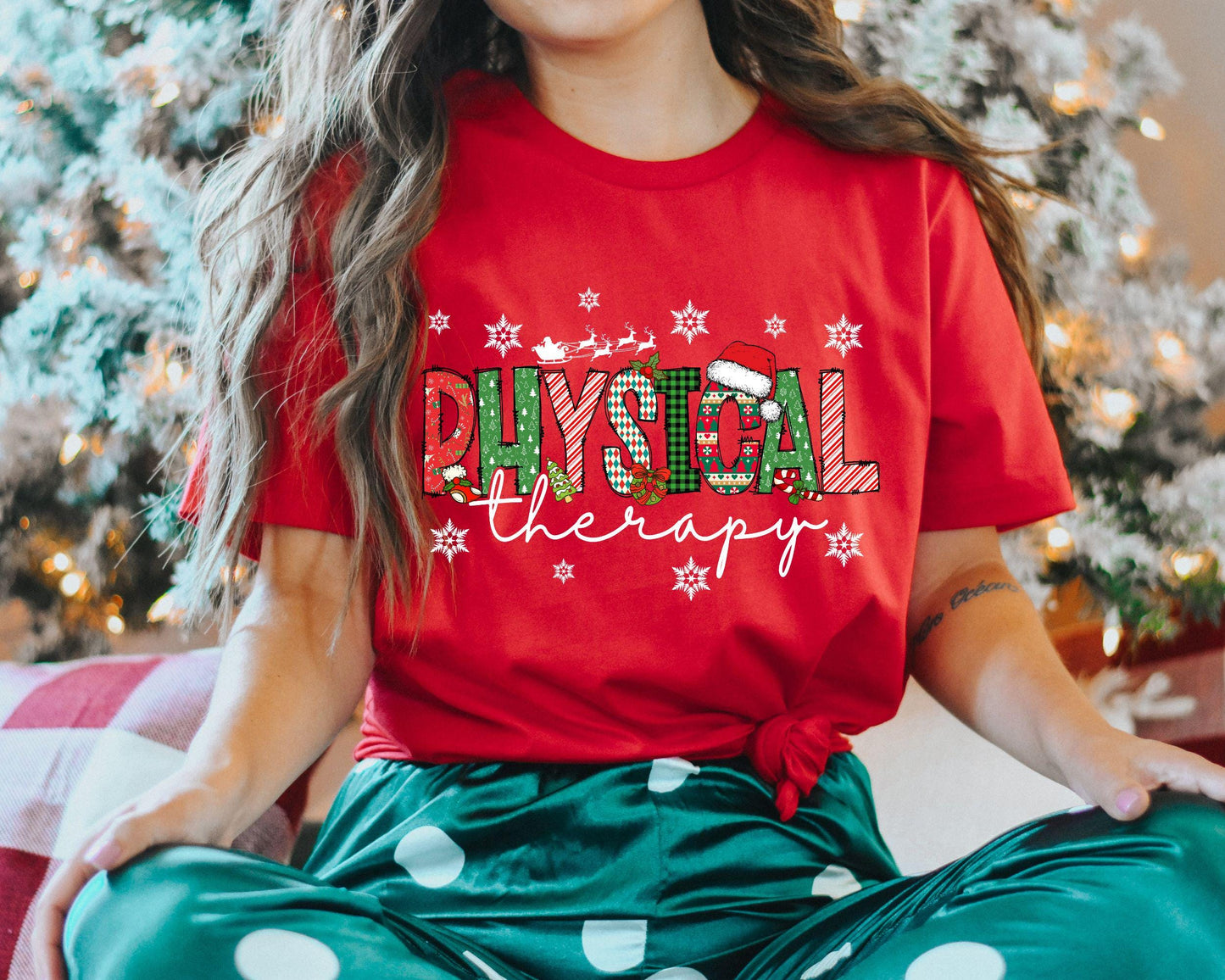 Christmas Physical Therapist Nurse T-Shirt