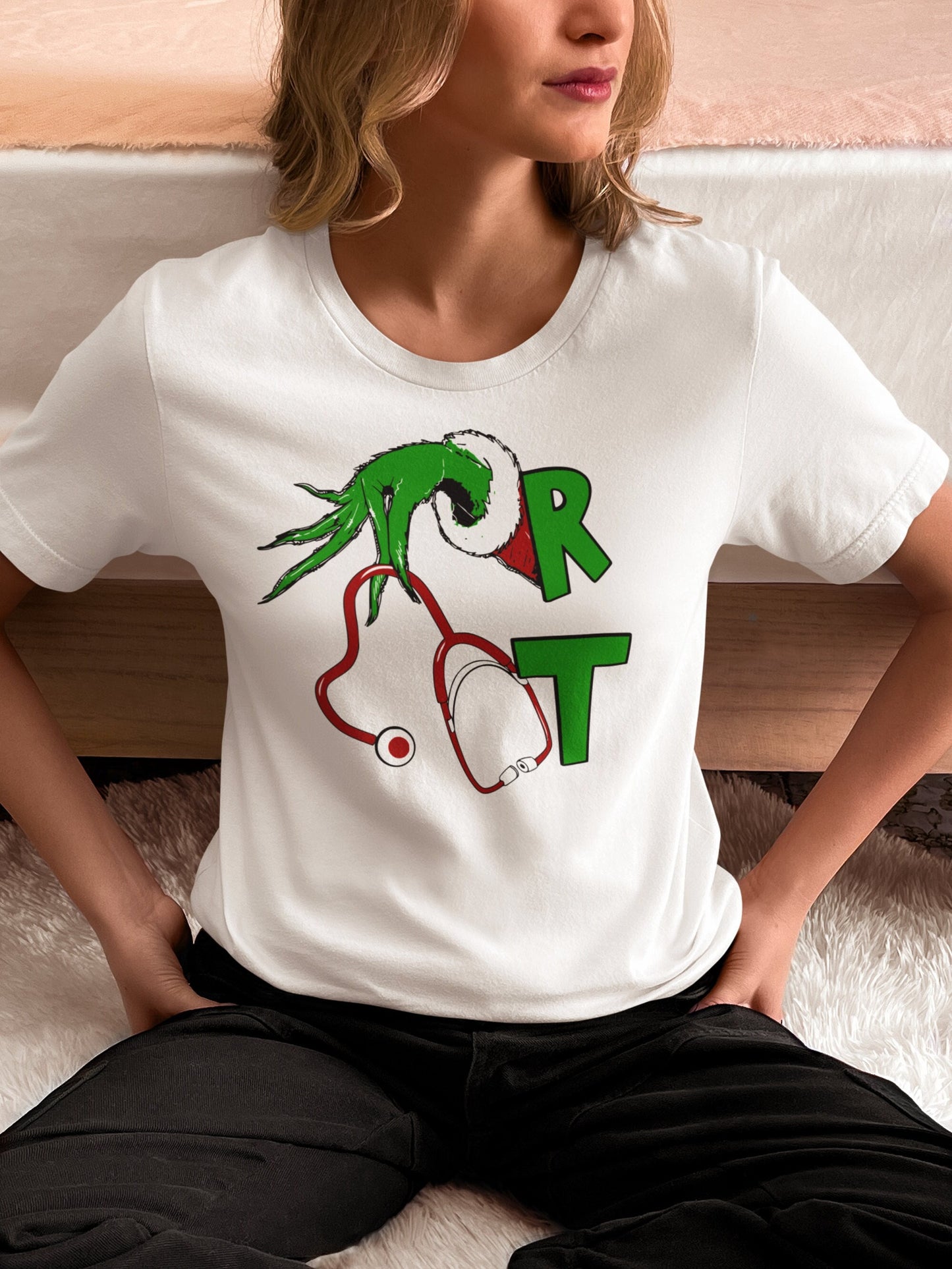 Respiratory Therapy Christmas Themed Nurse T-Shirt