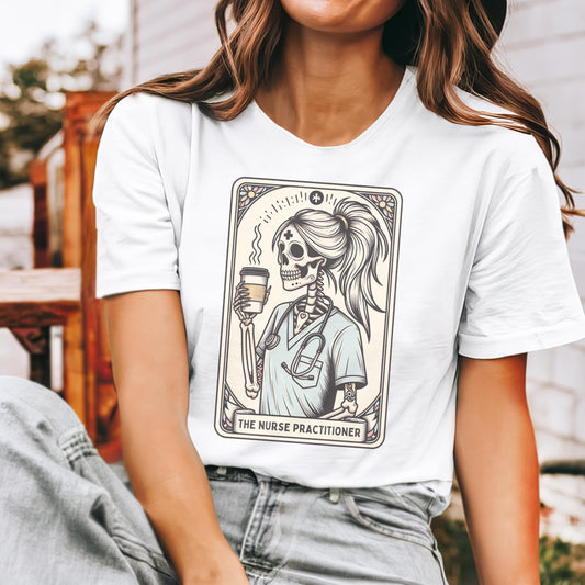 Nurse Practitioner Tarot Card Halloween Nurse T-Shirt