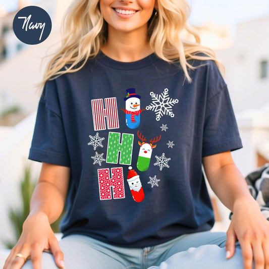 Ho Ho Ho Christmas Pharmacist Nurse T-Shirt